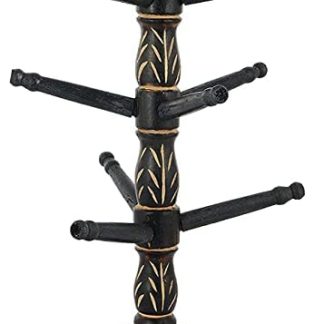 JLT Wood Carver Wooden Hand Carved Wooden Bangle Stand/Wooden 9 Tier Bar Bracelet, Bangle Jewelry Holder Stand Display Organizer, Bracelet Holder for Jewelry (Black)